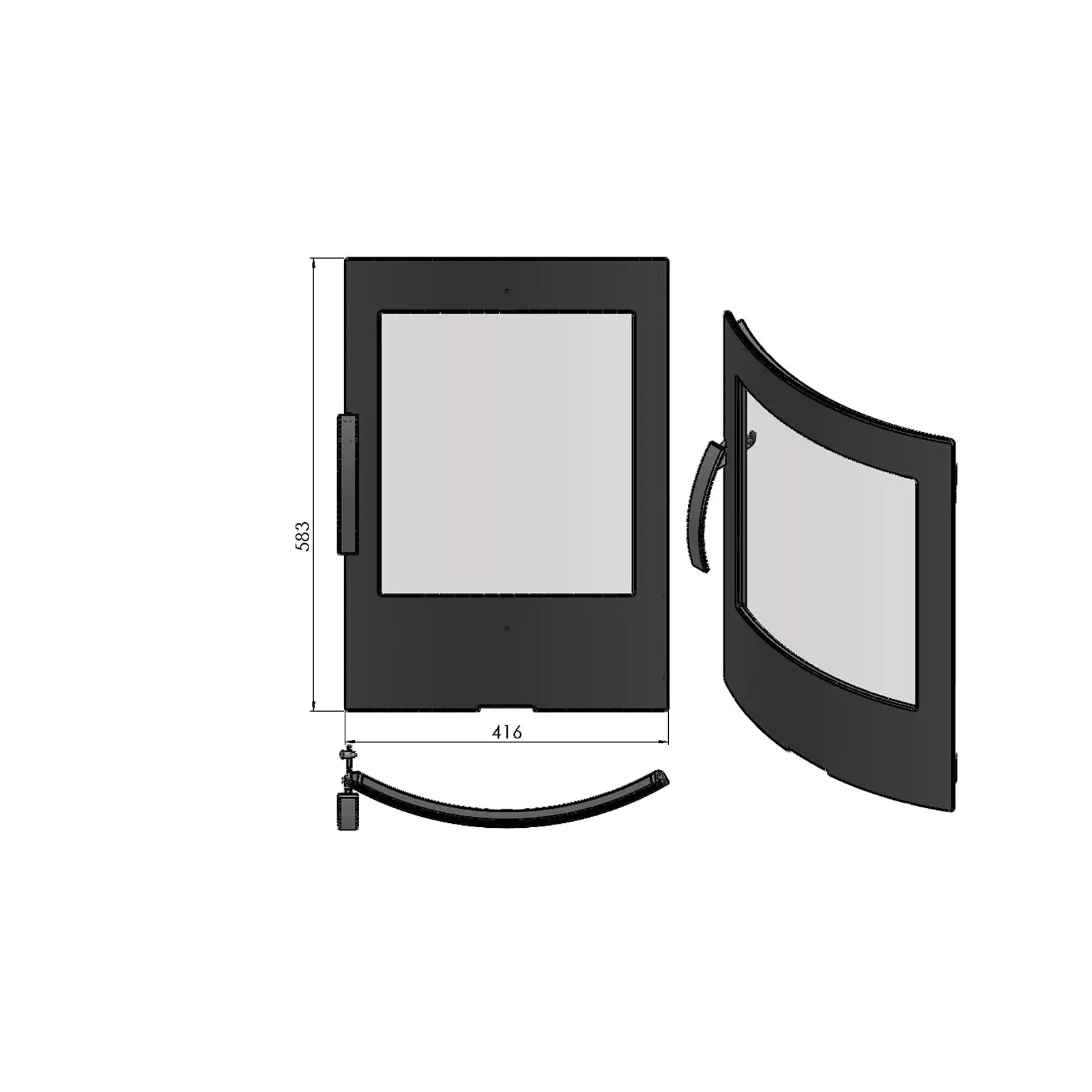 Reservedele til TT 40 serien (Reservedele: Komplet låge (sort))