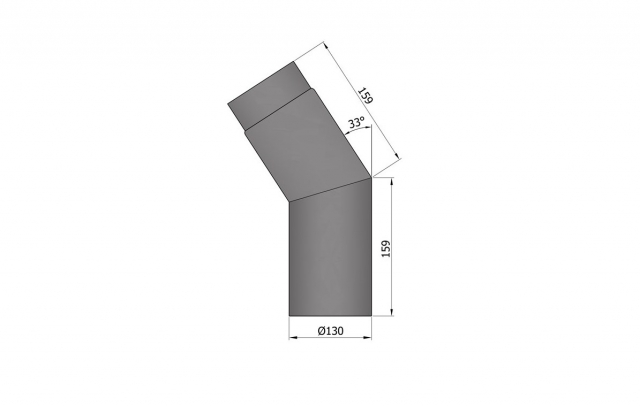 Bøjning Ø 130 mm - 33 gr.