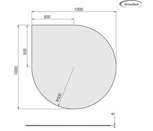 Dråbeformet - 1000x1000 mm
