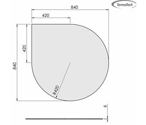 Dråbeformet - 840x840 mm