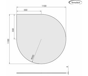 Dråbeformet - 1100x1100 mm