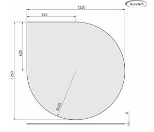 Dråbeformet - 1250x1250 mm