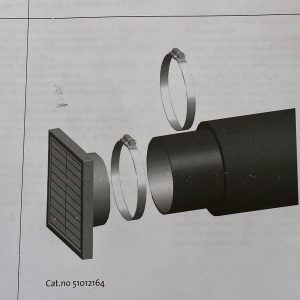 Jøtul friskluftsslange komplet Ø100 mm