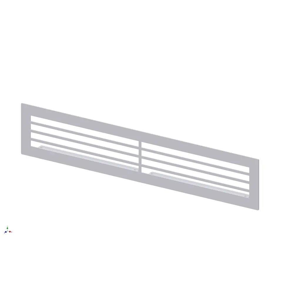 Ventilationsrist m. ribber til montering i murværk 510x100mm (205cm2) - Image 3