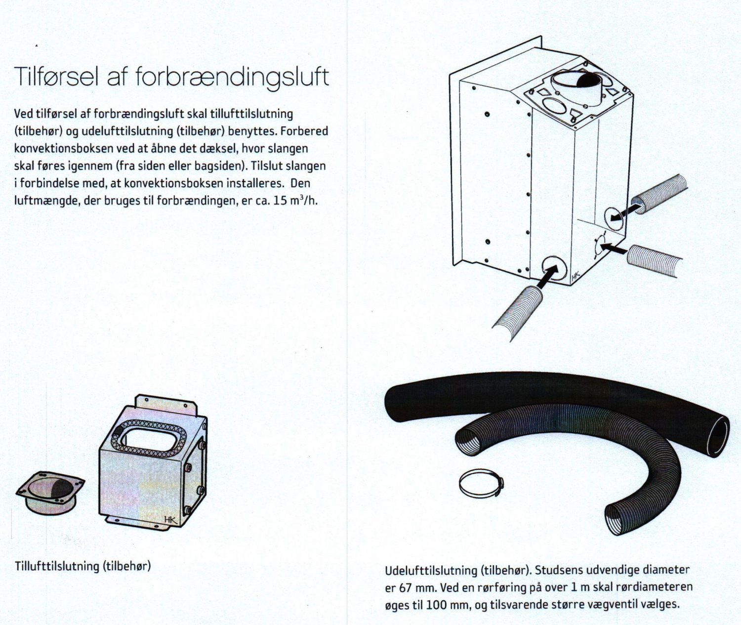 Friskluftstilslutning Contura i4 Modern