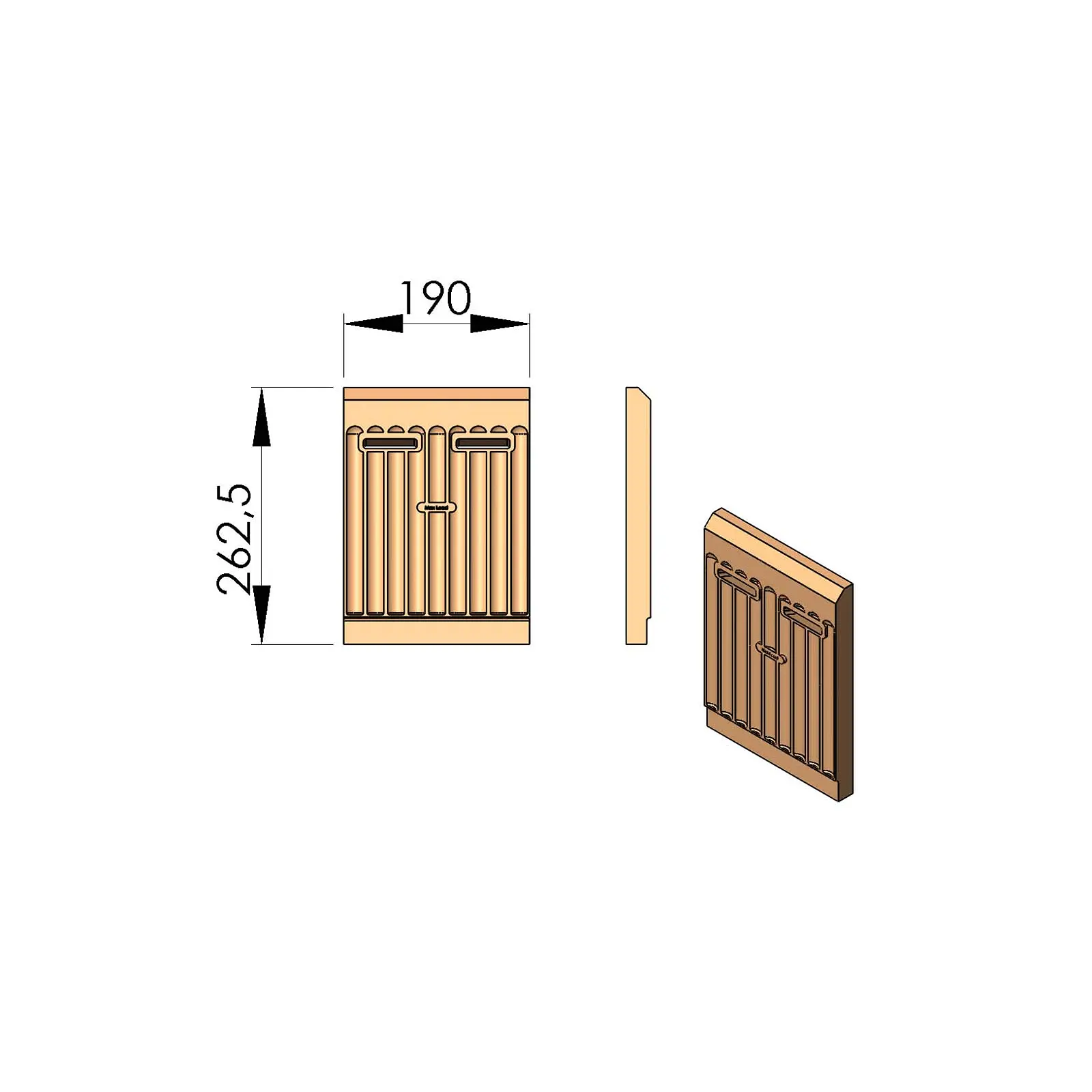 Reservedele til TermaTech TT30 Serien (Reservedele: Bagplade (brændkammer))