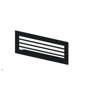 Ventilationsrist m. ribber til montering i murværk 270x100mm (100 cm2)